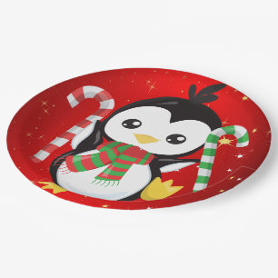 Happy Holidays Size: 9" Papier Teller
