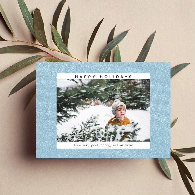 Happy Holidays Snow & Foto Card (Von Creator hochgeladen)