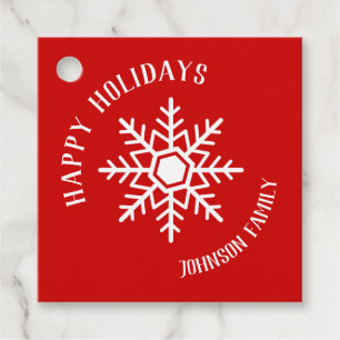 Happy Holidays - Snowflake Geschenkanhänger
