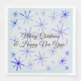 Happy Holidays, Snowflakes Paper Napkin Serviette