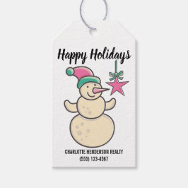Happy Holidays Snowman Company Weihnachtsgeschenke Geschenkanhänger