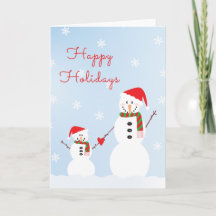 Happy Holidays Snowman Weihnachtsmannmütze