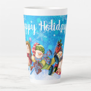 Happy Holidays Snowmen Milchtasse