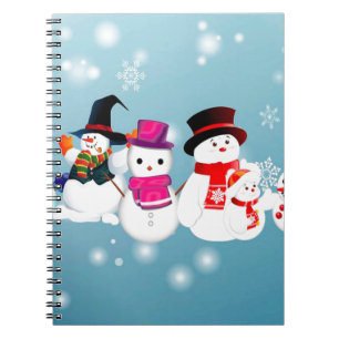 Happy Holidays Snowmen Notizblock