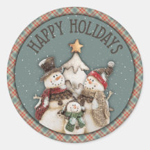 Happy Holidays Snowmen