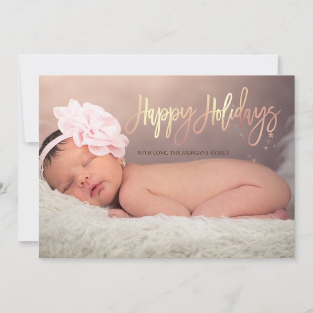 Happy Holidays Stars Baby Foto (Vorderseite)