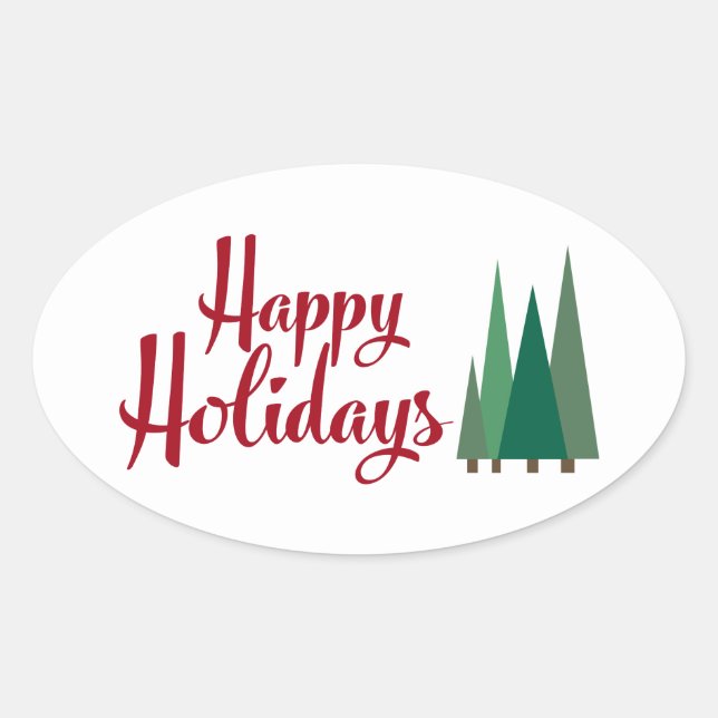 Happy Holidays Sticker (Vorderseite)
