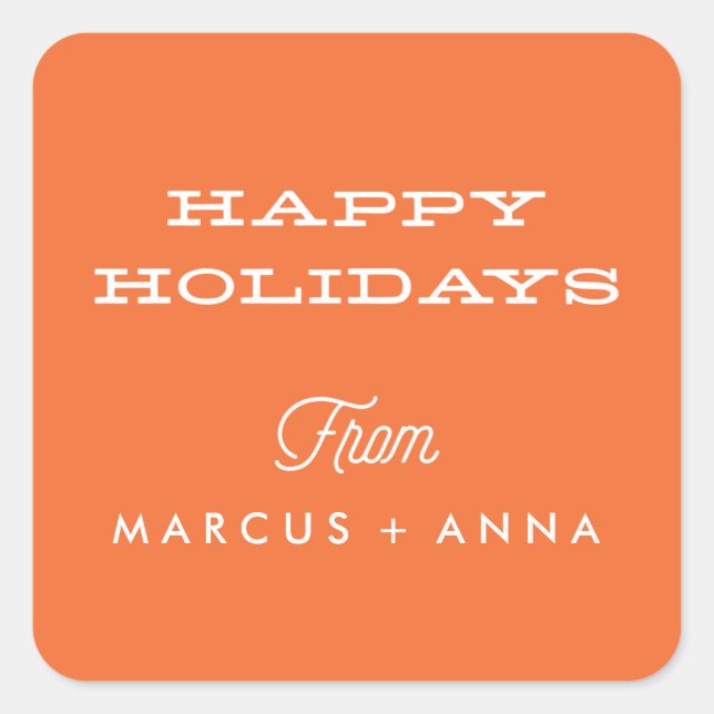 Happy Holidays Sticker (Vorderseite)
