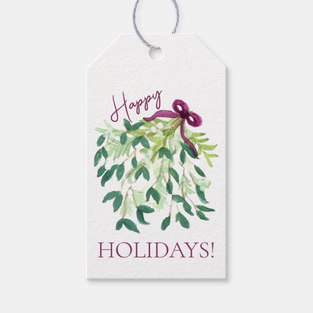 Happy Holidays Tag Geschenkanhänger (Vorderseite)