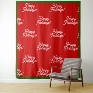 Happy Holidays Tapestry Wandteppich
