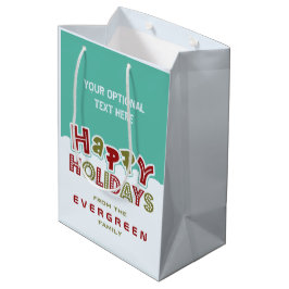 Happy Holidays Tasche Mittlere Geschenktüte
