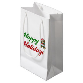 Happy Holidays Teddy Bear Weihnachtsskript Kleine Geschenktüte