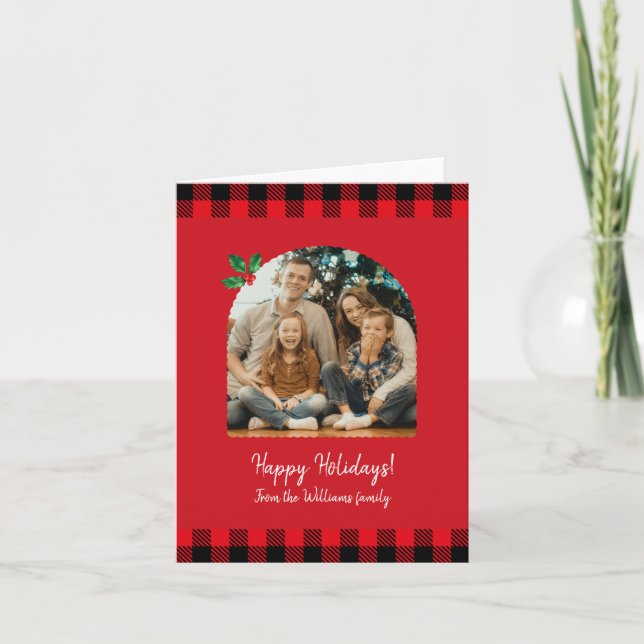 Happy Holidays texte modifiable Carte de vacances (Devant)