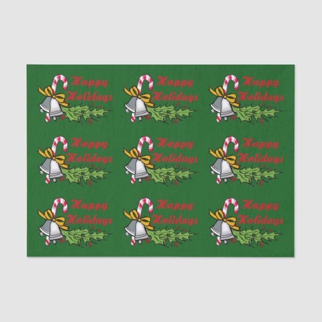 Happy Holidays Tissue Paper Seidenpapier (Vorderseite)