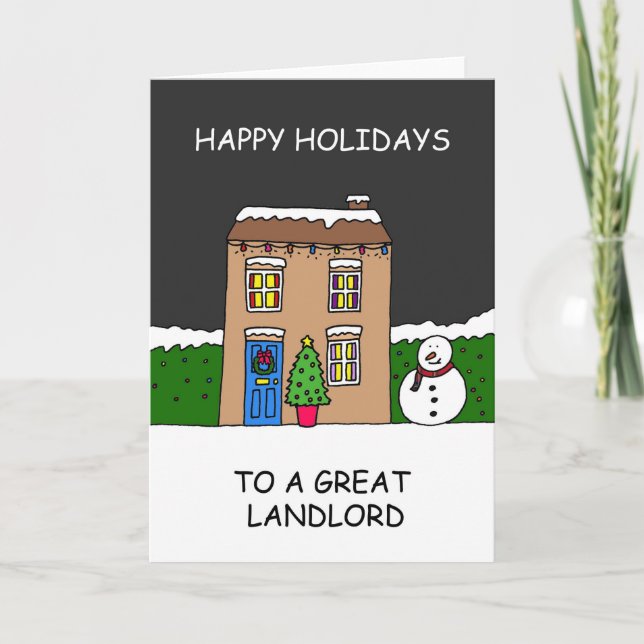 Happy Holidays to a Great Landlord Karte (Vorderseite)
