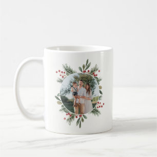 Happy Holidays to Mama Holly Berries Familie Foto Kaffeetasse