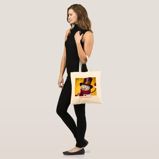 Happy Holidays Tragetasche (Vorderseite (Model))