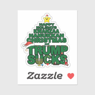 Happy Holidays Trump Sind zum Kotzen Aufkleber