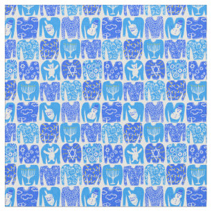 Happy Holidays Ugly Hannukah Sweater Pattern Stoff
