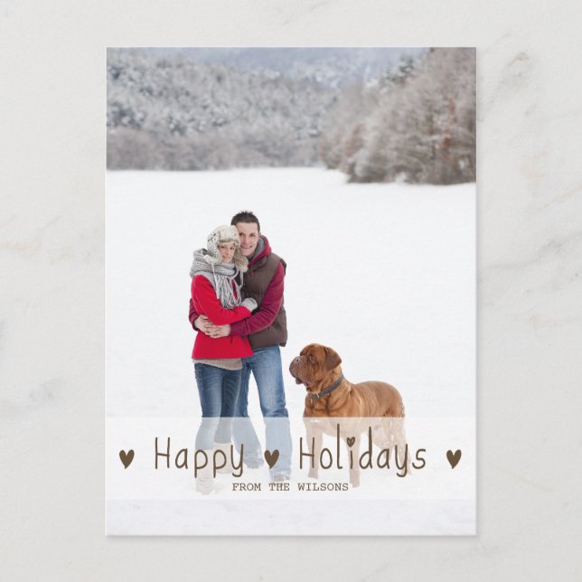 HAPPY HOLIDAYS | URLAUB FOTO POSTCARD FEIERTAGSPOSTKARTE (Vorderseite)