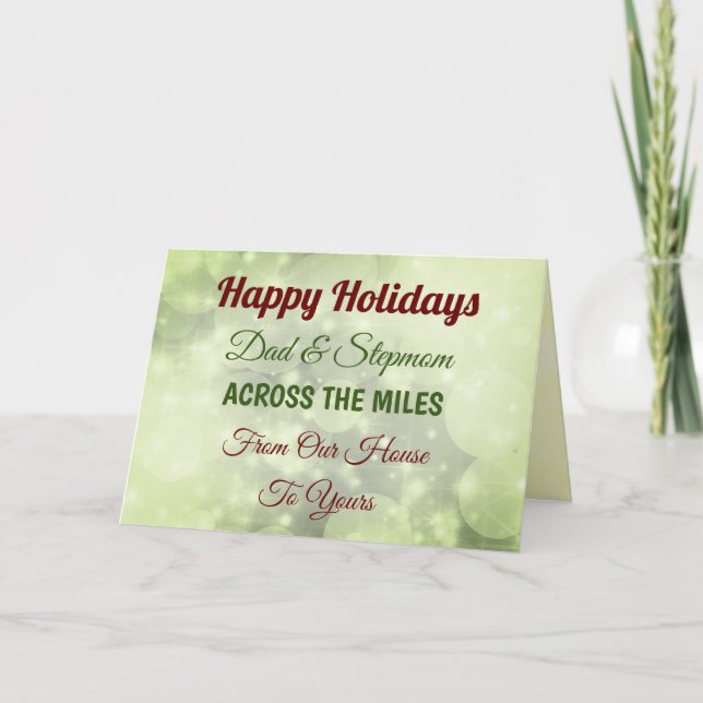 Happy Holidays Vater & Stepama Über die Meilen hin Karte (Vorderseite)