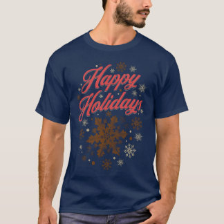 Happy Holidays Vintag Snowflake T-Shirt