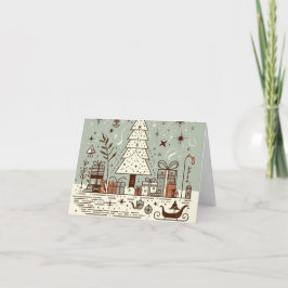 Happy holidays vintage retro feiertagskarte