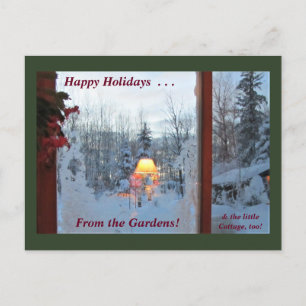 Happy Holidays Von den Gärten Winterurlaub Postkarte