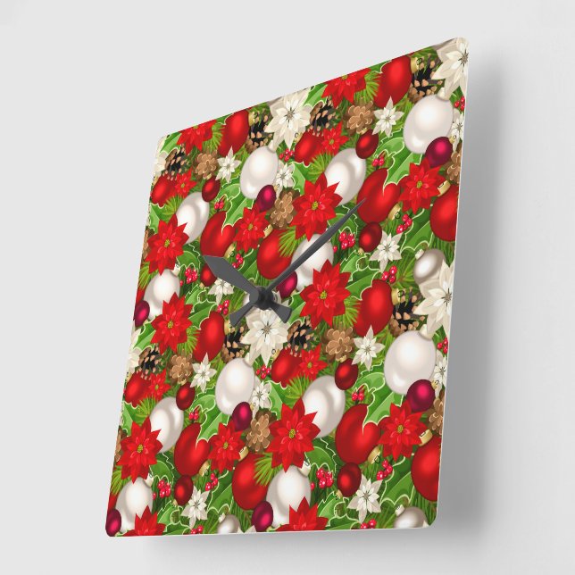 Happy Holidays Wall Horloge (Angle)