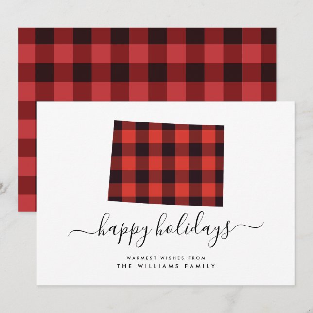 HAPPY HOLIDAYS Warme Wünsche von Colorado (Vorne/Hinten)