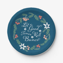 Happy Holidays Weihnachten Bunco Party Blue Green