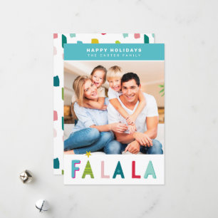HAPPY HOLIDAYS Weihnachten falala typografie aqua