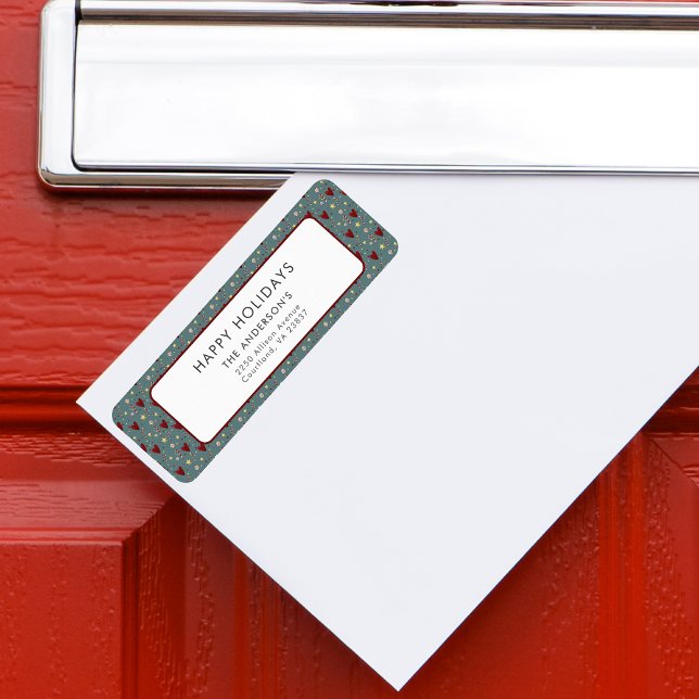 Happy Holidays Weihnachten Farbenfrohe Herzmuster (Von Creator hochgeladen)