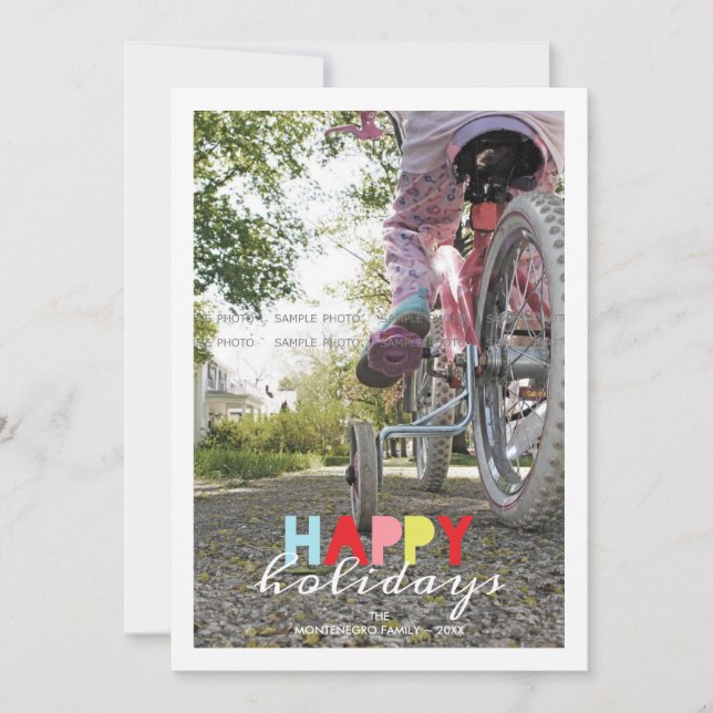 Happy Holidays Weihnachten Foto Holiday Wings Red (Vorderseite)