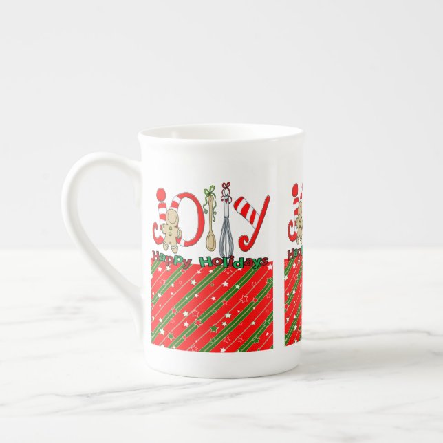 Happy Holidays Weihnachten glauben China Tasse (Links)