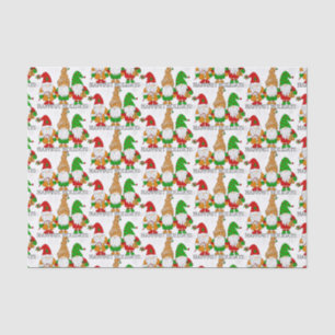 Happy Holidays Weihnachten Gnomes Festiv Niedlich Seidenpapier