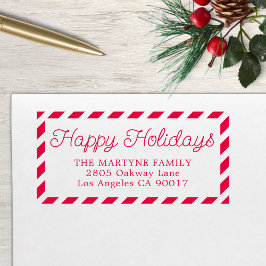 Happy Holidays Weihnachten Personalisierte Adresse Permastempel