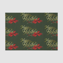 Happy Holidays Weihnachten Seidenpapier