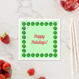 Happy Holidays Weihnachten und Hanukka Serviette