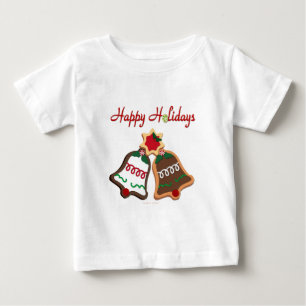 Happy Holidays Weihnachts Cookie Bells Baby T-shirt