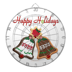Happy Holidays Weihnachts Cookie Bells Dartscheibe