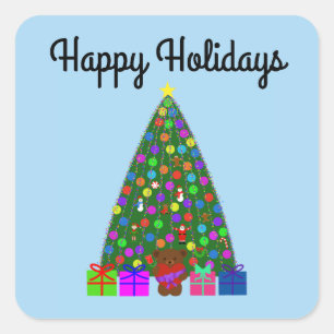 Happy Holidays Weihnachtsbaum #3-2 Stickers