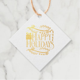 Happy Holidays Weihnachtsdesigns Geschenkanhänger