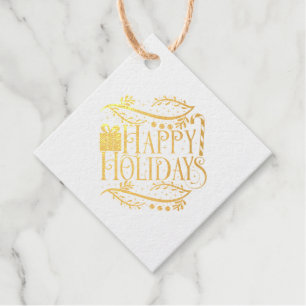 Happy Holidays Weihnachtsdesigns Geschenkanhänger