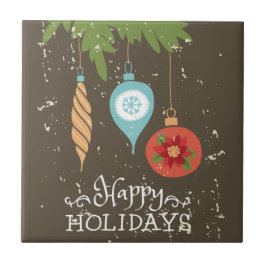 Happy Holidays Weihnachtsschmuck Dekorative Fliese
