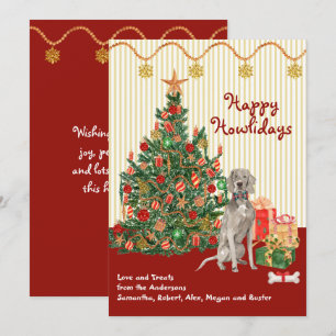 Happy Holidays Weimaraner Tree präsentiert
