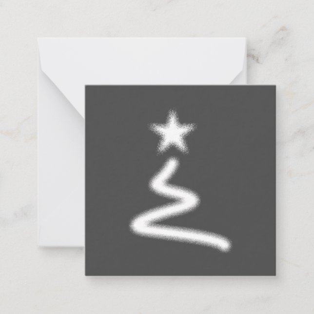 Happy Holidays White Playful Xmas Tree Sprayed Mitteilungskarte (Vorderseite)