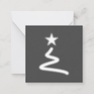 Happy Holidays White Playful Xmas Tree Sprayed Mitteilungskarte