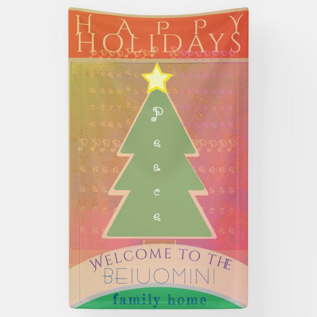 "Happy Holidays" Willkommensbanner Banner (Vertikal)
