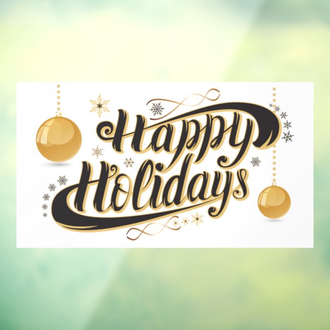 Happy Holidays Window Cloning Fensteraufkleber (Blatt 3)